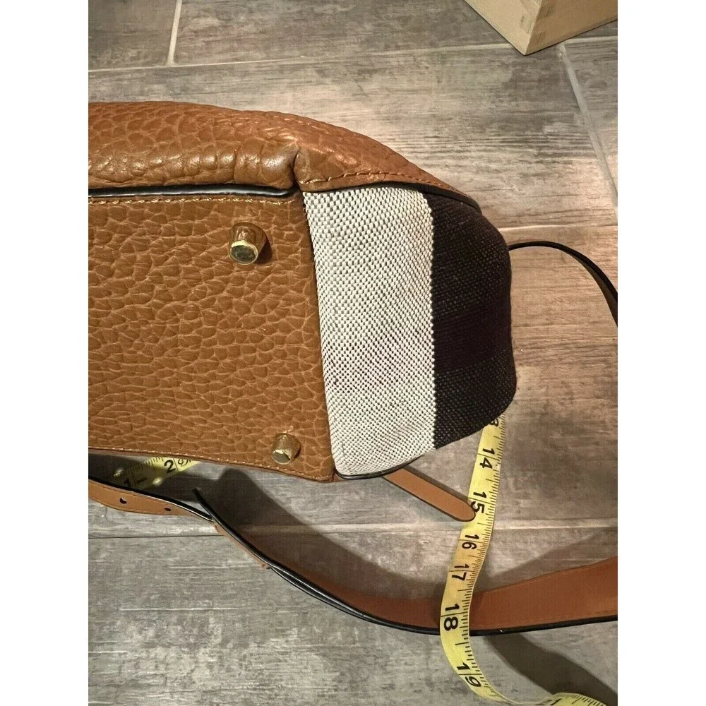 BURBERRY Maidstone Saddle Brown Leather Tote Designer Shoulder Bag - Picture 10 of 11
